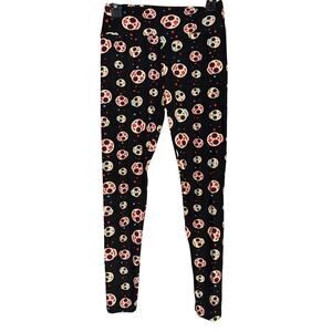 SUGAR SKULL BLACK LEGGINGS SIZE MEDIUM